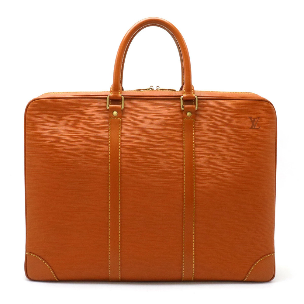 LOUIS VUITTON Epi Portedocuments Voyage Briefcase Business Bag Zipang Gold